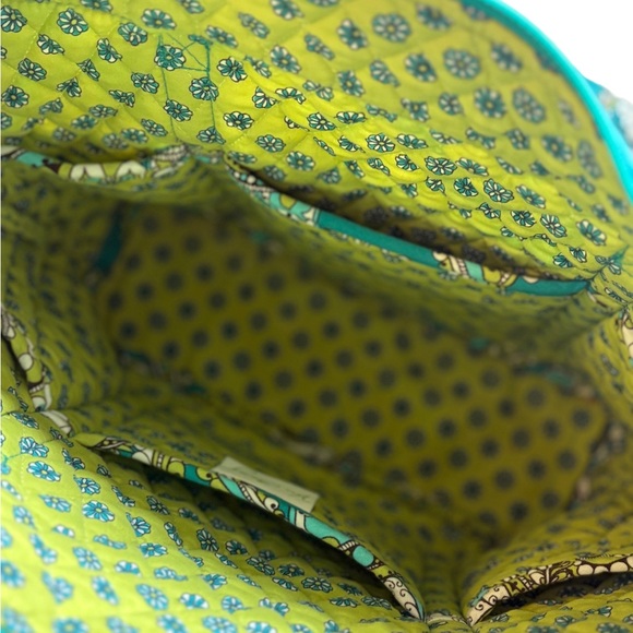 Vera Bradley Betsey Tote Peacock Print Retired 2007 Quilted Shoulder Bag Zip Top - Picture 3 of 5